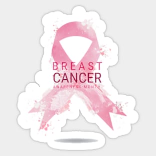 In October We Wear Pink Breast Cancer Awareness Survivor Sticker